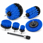 Cheqo® Borstelset voor Boormachine - Boorborstel Set van 7 - Reinigingsborstel Boormachine - Schoonmaakborstel - Schrobborstel - Opzetstuk voor Boormachine - Drill Brush - voor Auto - Badkamer en Voegen - Velgenborstel - met Verlengstuk — hoofdbeeld