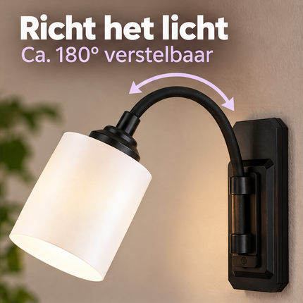 Cheqo® Wandlamp Draadloos op Batterij - Draadloze Sfeerverlichting met Afstandsbediening - 16 Kleuren RGB - Dimbaar - Nachtlamp - Leeslamp - Bedlamp - Sfeerlamp voor Binnen - Wandverlichting voor Slaapkamer - Woonkamer en Hal — infographic 3