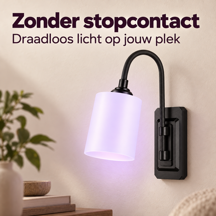 Cheqo® Wandlamp Draadloos op Batterij - Draadloze Sfeerverlichting met Afstandsbediening - 16 Kleuren RGB - Dimbaar - Nachtlamp - Leeslamp - Bedlamp - Sfeerlamp voor Binnen - Wandverlichting voor Slaapkamer - Woonkamer en Hal — infographic 5