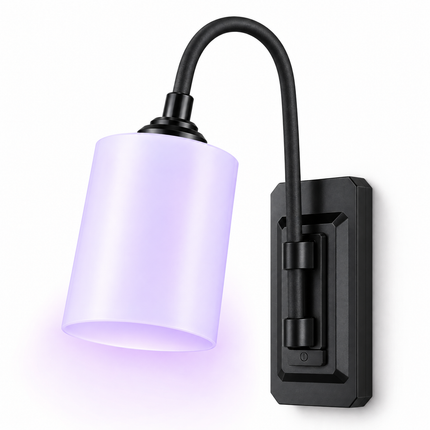 Cheqo® Wandlamp Draadloos op Batterij - Draadloze Sfeerverlichting met Afstandsbediening - 16 Kleuren RGB - Dimbaar - Nachtlamp - Leeslamp - Bedlamp - Sfeerlamp voor Binnen - Wandverlichting voor Slaapkamer - Woonkamer en Hal — hoofdbeeld