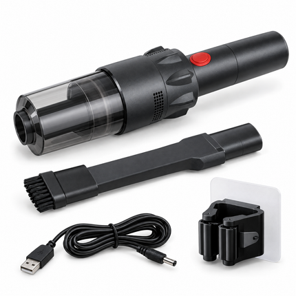 Cheqo® Kruimeldief - Handstofzuiger - Draadloos - Kruimelzuiger - Snoerloos - Autostofzuiger - Auto Stofzuiger - Cycloon - Zakloos - Mini Stofzuiger - USB Oplaadbaar - met Opzetstukken - Kierenzuiger - Compact - voor Auto en Huis - Draagbaar — hoofdbeeld