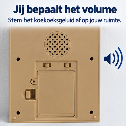 Cheqo® Koekoeksklok Modern - Wandklok - Minimalistische Koekoeksklok - Cuckoo Clock - Cuckoo Klok - Koekoeksklok Beige - Klok - Koekoeksklok voor Kinderen - Koekoeksklok voor Woonkamer - Koekkoeksklok - Vogelklok — infographic 3