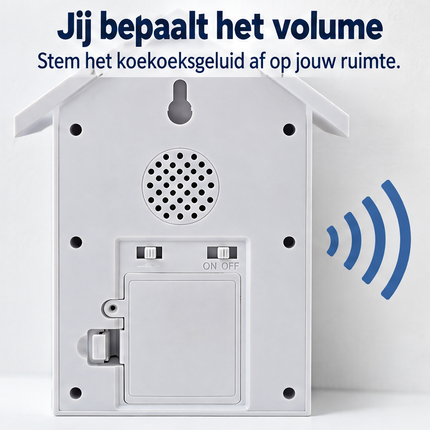 Cheqo® Koekoeksklok Modern - Wandklok - Minimalistische Koekoeksklok - Cuckoo Clock - Cuckoo Klok - Koekoeksklok Wit - Klok - Koekoeksklok voor Kinderen - Koekoeksklok voor Woonkamer - Koekkoeksklok - Vogelklok — infographic 3