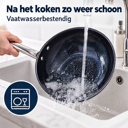 Cheqo® Wokpan 28 cm - Wokpan Inductie - Anti-aanbak Wokpan - Keramische Wokpan - Wokpan met Diamant Coating - Wokpan voor Alle Warmtebronnen - PFAS-vrije Wokpan - Roerbakpan - Wok - Wokpan met RVS Handvat - Ovenbestendige Wokpan - Diamond Wok — infographic 6