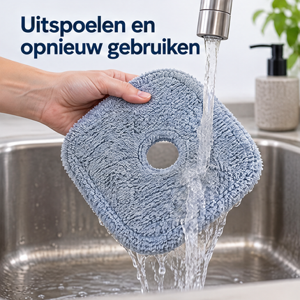Cheqo® Spin Mop - Draaibare Mop - Vloerwisser - Vloermop met Steel - 360 Graden Draaibare Mopkop - Microvezel Mop - Roterende Dweil - Zwabber - Vloerdweil voor Harde Vloeren - Mop met RVS Steel — infographic 6
