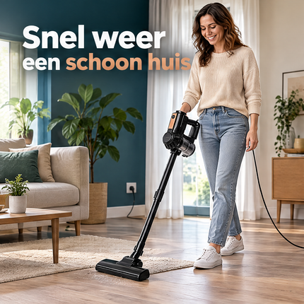 Cheqo® Steelstofzuiger met Snoer - 3-in-1 Handstofzuiger en Stofzuiger zonder Zak - Kruimeldief - Cycloonstofzuiger met HEPA Filter - Telescopische Steel - Stofzuiger met Draad voor Huisdieren - Zakloze Stofzuiger voor Auto - Vloerborstel - 600W — infographic 1