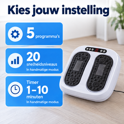 Cheqo® Voetmassage Apparaat - Voetmassager - Shiatsu Massage - Elektrisch Massageapparaat - Beenmassage Apparaat - Trilplaat voor Voeten - Massageapparaat met Afstandsbediening - Voetmassage Machine - Kuitmassage Apparaat voor Thuis — infographic 4