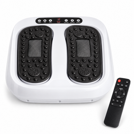 Cheqo® Voetmassage Apparaat - Voetmassager - Shiatsu Massage - Elektrisch Massageapparaat - Beenmassage Apparaat - Trilplaat voor Voeten - Massageapparaat met Afstandsbediening - Voetmassage Machine - Kuitmassage Apparaat voor Thuis — hoofdbeeld