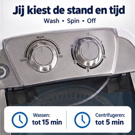 Cheqo® Mini Wasmachine met Centrifuge - Camping Wasmachine - Kleine Wasmachine - Draagbare Wasmachine - Compacte Wasmachine - Caravan Wasmachine - Camper Wasmachine - Studenten Wasmachine - Bovenlader Wasmachine - Wasmachine voor Kleine Ruimtes — infographic 3
