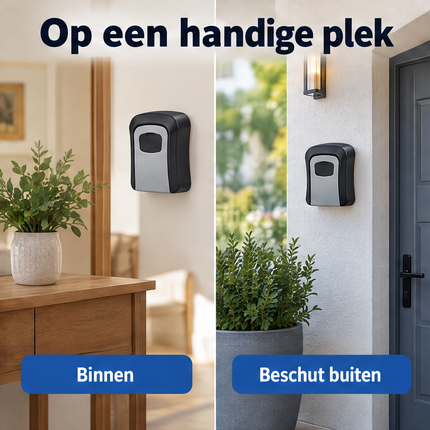 Cheqo® Sleutelkluis met Cijferslot - Sleutelkastje met Code voor Binnen en Buiten - Inclusief Montageset - Key Safe - Sleutelbox - Kluisje met Codeslot voor Thuiszorg - Sleutelopberger - Sleuteldoos - Key Lock Box - Sleutelkluisje Zwart — infographic 5