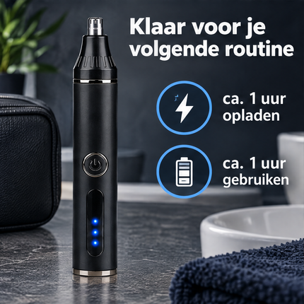 Cheqo® Neustrimmer 4-in-1 - Oortrimmer - Wenkbrauwtrimmer - Baardtrimmer - Neushaartrimmer - Trimmerset voor Heren - Scheerapparaat - Precisietrimmer - Oorhaartrimmer - Bakkebaardtrimmer - Multigroomer - Gezichtstrimmer - Cadeau voor Mannen — infographic 4
