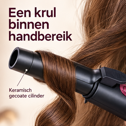 Cheqo® Draadloze Krultang - Oplaadbare Krultang - Krultang met Klem - Haarkruller - Hair Curler - Krulijzer - Curling Iron - Keramische Krultang - Krultang voor Onderweg - Haar Styler - Krultang voor Dames - Krultang Zwart - Krullentang — infographic 1