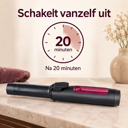 Cheqo® Draadloze Krultang - Oplaadbare Krultang - Krultang met Klem - Haarkruller - Hair Curler - Krulijzer - Curling Iron - Keramische Krultang - Krultang voor Onderweg - Haar Styler - Krultang voor Dames - Krultang Zwart - Krullentang — infographic 6