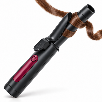 Cheqo® Draadloze Krultang - Oplaadbare Krultang - Krultang met Klem - Haarkruller - Hair Curler - Krulijzer - Curling Iron - Keramische Krultang - Krultang voor Onderweg - Haar Styler - Krultang voor Dames - Krultang Zwart - Krullentang — hoofdbeeld