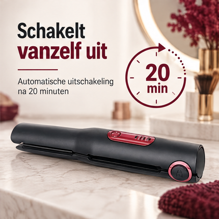 Cheqo® Draadloze Stijltang - Oplaadbare Stijltang - Snoerloze Stijltang - Mini Stijltang - Reisstijltang - Draagbare Stijltang - USB Stijltang - Keramische Stijltang - Hair Straightener - Haarstijler - Stijltang voor Festivals - Zwart — infographic 6