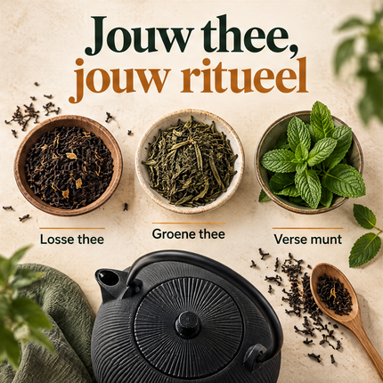 Cheqo® Gietijzeren Theepot - Theepot met Filter - Zwarte Theepot - Japanse Theepot - Tetsubin - Aziatische Theepot - Theekan - Cadeau voor Theeliefhebbers - Theepot voor Losse Thee - Theepot voor Groene Thee - Theepot voor Muntthee — infographic 5