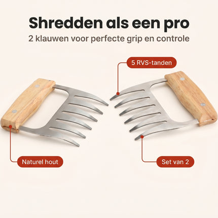 Cheqo® Vleesklauwen Set van 2 - Benefit Map