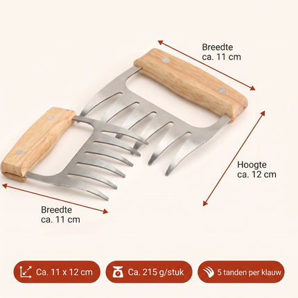 Cheqo® Vleesklauwen Set van 2 - Specs