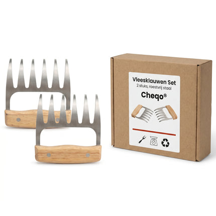 Cheqo® Vleesklauwen Set van 2 - Verpakking