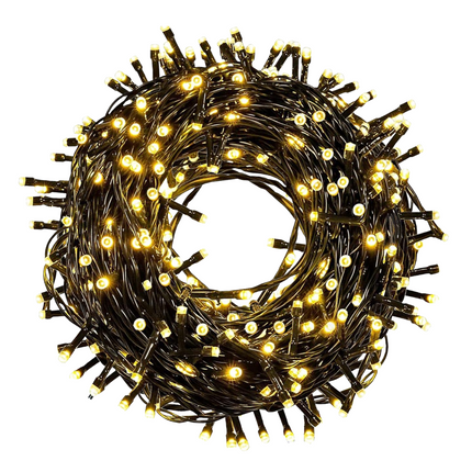 Cheqo® Clusterverlichting LED - Kerstboomverlichting - Kerstverlichting - Kerstlampjes - 576 Lichten - 4M - Timer & Lichtfuncties - Extra Warm Wit