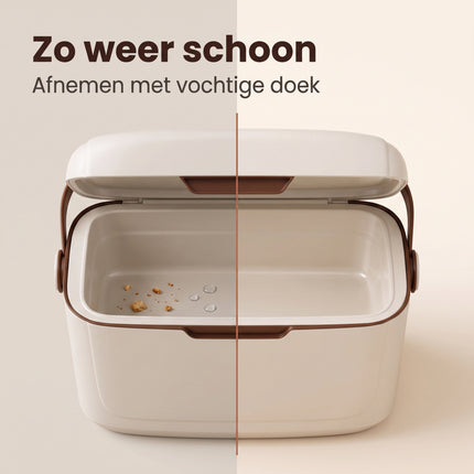 Cheqo® Koelbox - Kleine Koelbox - Draagbare Koelbox - Mini Koelbox - Koelbox zonder Stroom - Passieve Koelbox met Draagriem - Koelbox voor Camping - Strand - Picknick en Onderweg - Koelbox voor in de Auto - Isolerende Koeltas - Retro Design - Family V1 - Reiniging