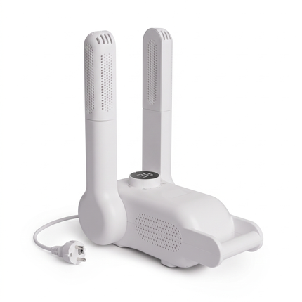 Cheqo® Schoenendroger - Elektrische Schoendroger - Schoenverfrisser - Schoendroger met Timer - Geurvreter voor Schoenen - Schoenverwarmer - Laarzendroger - Skischoendroger - Handschoenendroger - Verstelbare Schoenen Droger voor Sportschoenen - Fix V7 - Hero Studio - Kaal vormanker