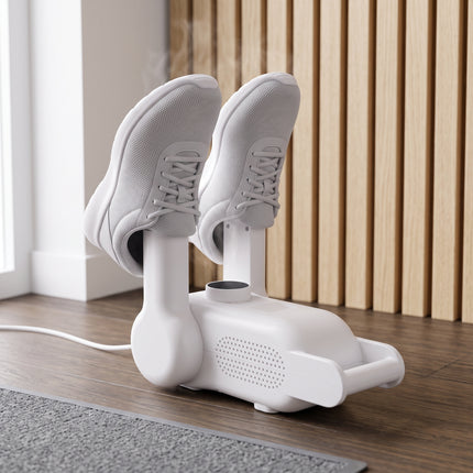 Cheqo® Schoenendroger - Elektrische Schoendroger - Schoenverfrisser - Schoendroger met Timer - Geurvreter voor Schoenen - Schoenverwarmer - Laarzendroger - Skischoendroger - Handschoenendroger - Verstelbare Schoenen Droger voor Sportschoenen - Fix V2 - Hero Lifestyle
