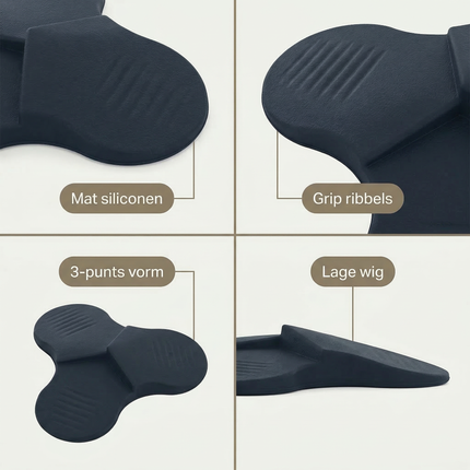 Cheqo® Deurstopper - Deurstop - Deurstopper Antraciet - Deurstopper Zwart - Deurstoppers - Deurwig - Deurklem - Deurbuffer - Deurbuffer Vloer - Deurstopper Vloer - Deurstopper Binnen