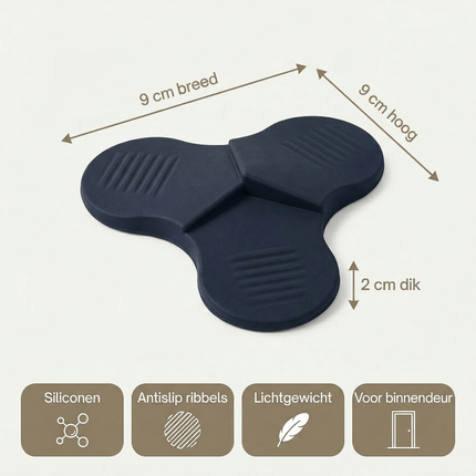 Cheqo® Deurstopper - Deurstop - Deurstopper Antraciet - Deurstopper Zwart - Deurstoppers - Deurwig - Deurklem - Deurbuffer - Deurbuffer Vloer - Deurstopper Vloer - Deurstopper Binnen