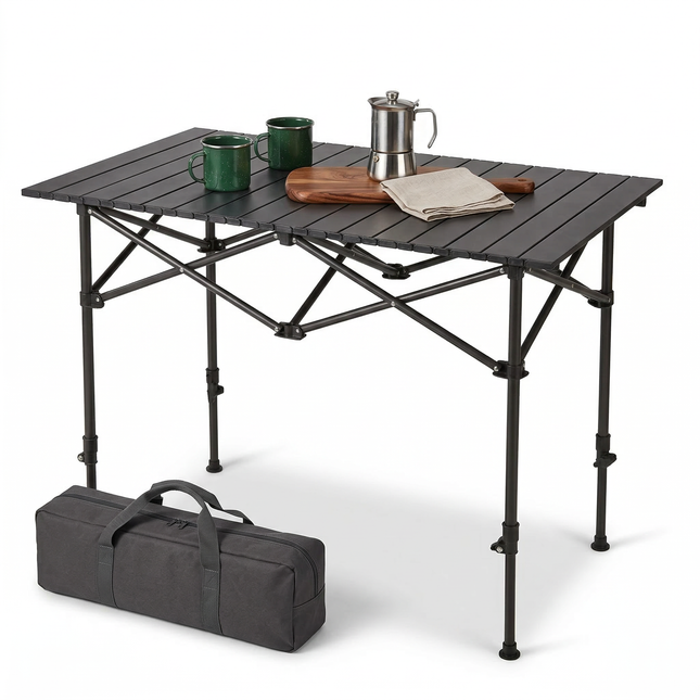 Cheqo® Inklapbare Tafel - Klaptafel - Vouwtafel - Campingtafel - Campingtafel Inklapbaar - Opvouwbare Tafel - Opvouwbare Campingtafel - Kampeertafel - Inklapbare Campingtafel - Camping Tafel