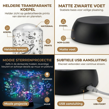 Cheqo® Sterren Projector - Sterrenhemel Projector - Sterrenlamp - Sterrenhemel Lamp - Sterrenhemel Verlichting - Sterrenhemel Nachtlampje - Nachtlampje Sterrenhemel - Sterrenprojector