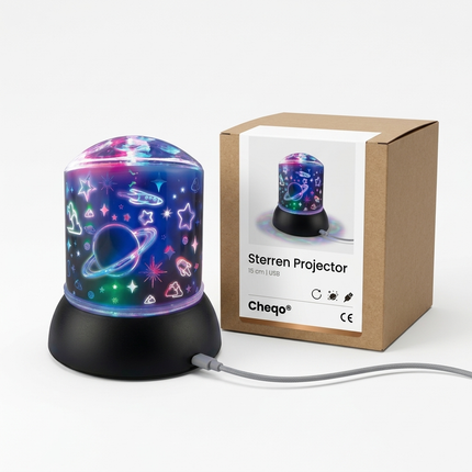 Cheqo® Sterren Projector - Sterrenhemel Projector - Sterrenlamp - Sterrenhemel Lamp - Sterrenhemel Verlichting - Sterrenhemel Nachtlampje - Nachtlampje Sterrenhemel - Sterrenprojector