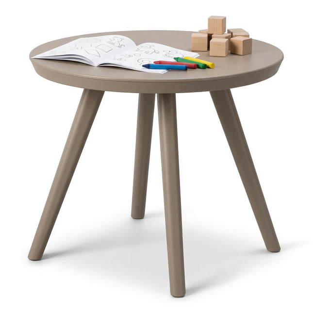 Cheqo® Kindertafel - Kinder Tafel - Kindertafeltje - Kinder Tafeltje - Ronde Kindertafel - Ronde Kinder Tafel - Kindertafel Rond - Speeltafel Kinderen - Speeltafeltje - Kindertafel Slaapkamer - Kindertafel Speelhoek