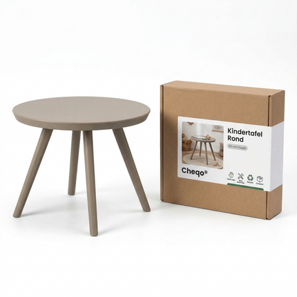 Cheqo® Kindertafel - Kinder Tafel - Kindertafeltje - Kinder Tafeltje - Ronde Kindertafel - Ronde Kinder Tafel - Kindertafel Rond - Speeltafel Kinderen - Speeltafeltje - Kindertafel Slaapkamer - Kindertafel Speelhoek