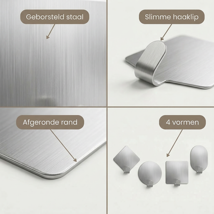 Cheqo® Handdoekhaakjes - Handdoekhaak - Handdoekhaakjes Set - Handdoekhaakjes 4 Stuks - Handdoekhaakjes Badkamer - Handdoekhaakjes Keuken - Wandhaakjes - Wandhaak Badkamer