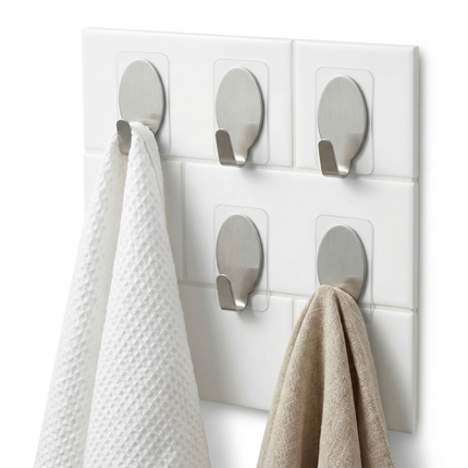 Cheqo® Handdoekhaakjes - Handdoekhaak - Handdoekhaakjes Set - Zelfklevende Handdoekhaakjes - Zelfklevende Haakjes - Plakhaakjes - Wandhaakjes - Wandhaak - Ophanghaakjes - Ophanghaken
