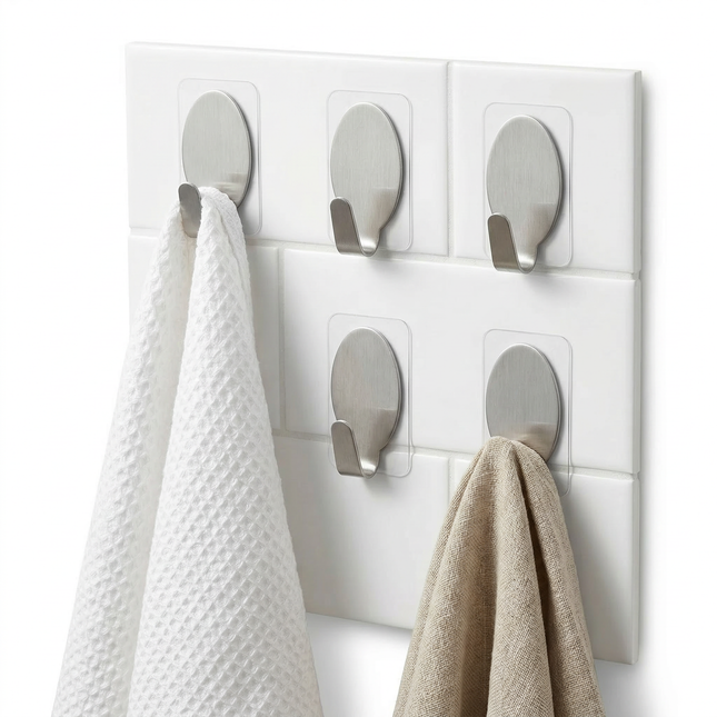 Cheqo® Handdoekhaakjes - Handdoekhaak - Handdoekhaakjes Set - Zelfklevende Handdoekhaakjes - Zelfklevende Haakjes - Plakhaakjes - Wandhaakjes - Wandhaak - Ophanghaakjes - Ophanghaken