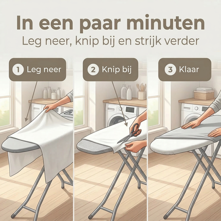 Cheqo® Strijkplank Molton - Strijkmolton - Molton Onderlaag Strijkplank - Strijkplank Onderlaag - Strijkplankvulling - Strijkplank Molton Onderlaag - Strijkplank Onderlegger - Molton Onderlegger