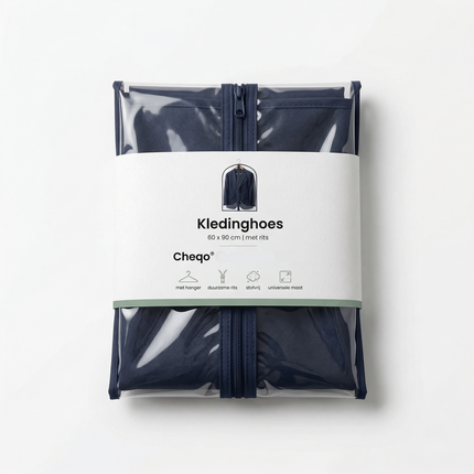 Cheqo® Kledinghoes met Rits - Kledinghoes - Kledingzak met Rits - Kledingzak - Beschermhoes Kleding - Kleding Beschermhoes - Kledinghoes Hanger - Kledinghoes Jurk - Kledinghoes Jas - Kledinghoes Pak
