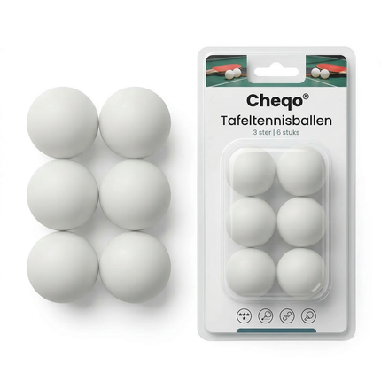 Cheqo® Pingpongballen - Tafeltennisballen - Ping Pong Balletjes - Tafeltennis Ballen - Pingpong Balletjes - Witte Pingpongballen - Witte Tafeltennisballen - Pingpongballen 3 Ster