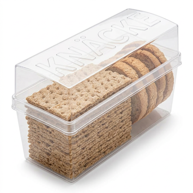 Cheqo® Cracker Bewaardoos - Crackerdoos - Knackebrod Bewaardoos - Knäckebröd Bewaardoos - Crackerbox - Vershouddoos Crackers - Bewaardoos Crackers - Bewaardoos Knäckebröd - Luchtdichte Crackerdoos