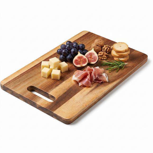 Cheqo® Snijplank Acaciahouten met Handvat - Hero