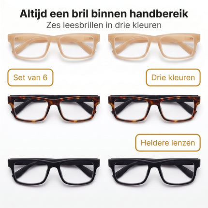 Cheqo Leesbrillen Set van 6 - Dames