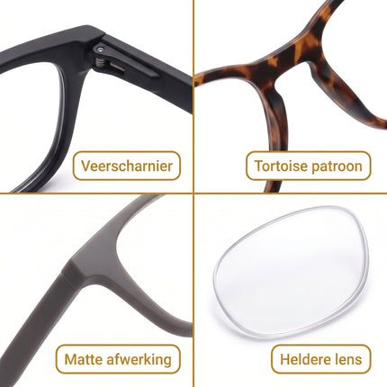 Cheqo Leesbrillen Set van 6 - Heren