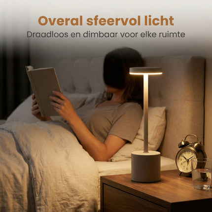 Cheqo® Tafellamp Taupe - Lifestyle