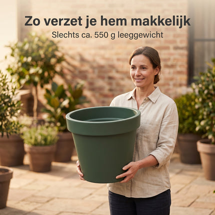 Cheqo® Bloempot Rond 40 cm Donkergroen - Lifestyle (oude v0)