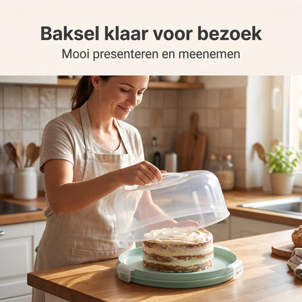 Cheqo® Taartplateau 2-in-1 - Taartstolp - Cupcakehouder - Lifestyle