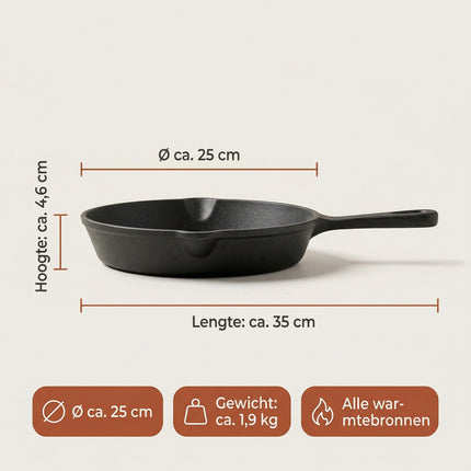 Cheqo® BBQ Koekenpan Groot - Specs