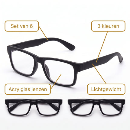 Cheqo Leesbrillen Set van 6 - Dames