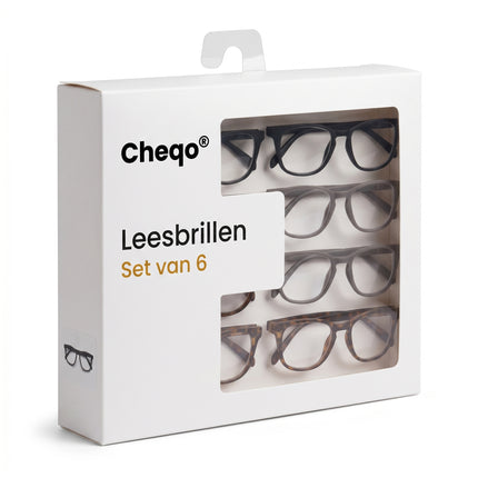 Cheqo Leesbrillen Set van 6 - Heren